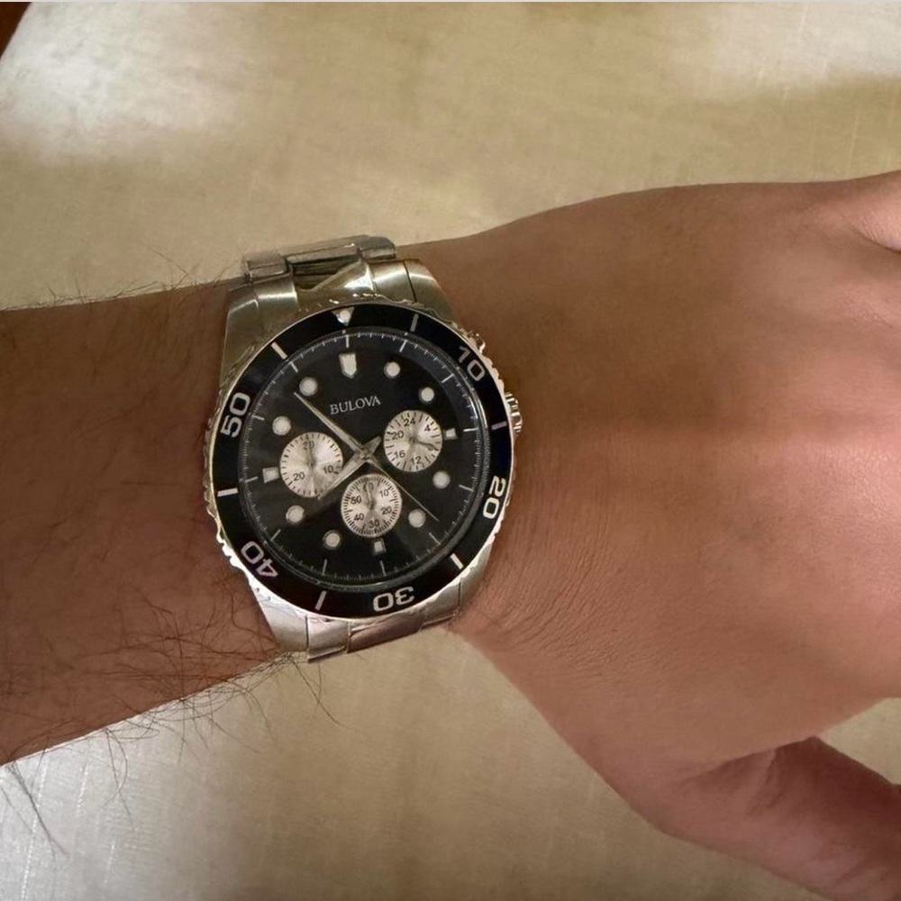 Bulova Black and Silver Sport Chronograph Watch - Picture 9 of 15